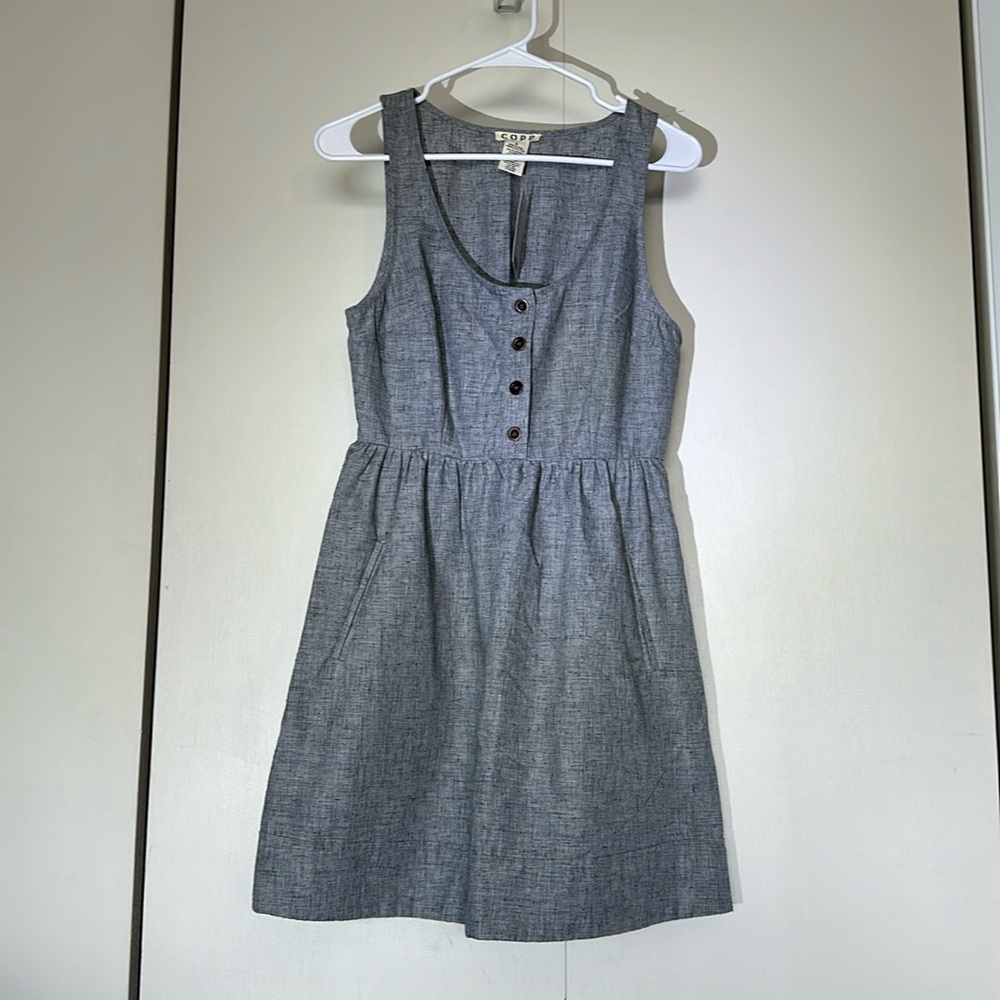 Cope Fit and Flare Gray Dress Size 6